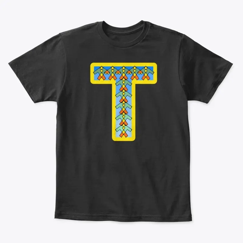 Letter T With Little Tilted Ts